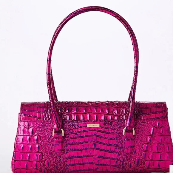 Brahmin Dayan Voltage Violet Genuine Leather Handbag NWT - Picture 3 of 5